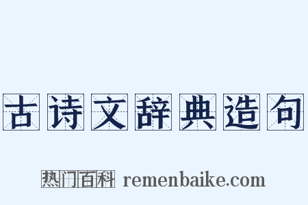 古诗文辞典造句是什么意思的图片